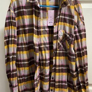 Women Stylish Flannel Shirt / Size XXL